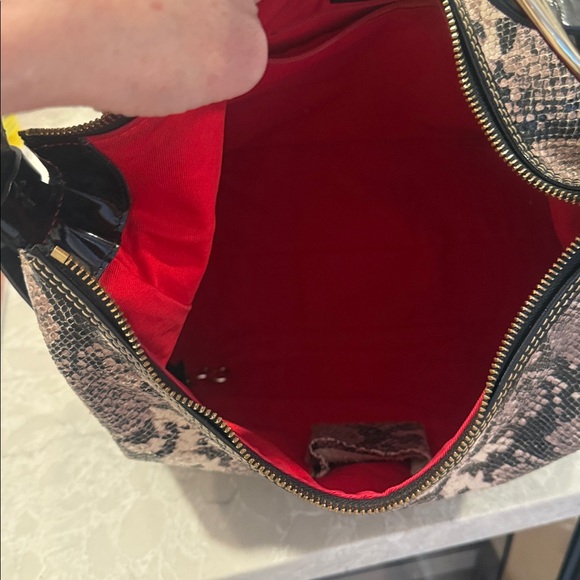 Dooney and Bourke, python, black and gray hobo shoulder bag - Picture 10 of 12